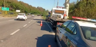 Colisão entre carro e moto deixa duas pessoas feridas no Trevo de Tuiuti