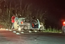 Colisão entre dois veículos deixa passageira ferida na Rodovia Capitão Bardoino