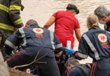 MOTORISTA MORRE APÓS CARRO CAIR EM LAGO EM BRAGANÇA PAULISTA