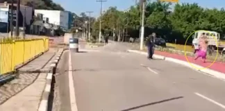 Mulher desmaia após ser atingida por pedrada na cabeça durante discussão