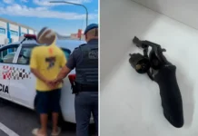 Homem é preso após disparo e ameaça durante briga em residência de Atibaia