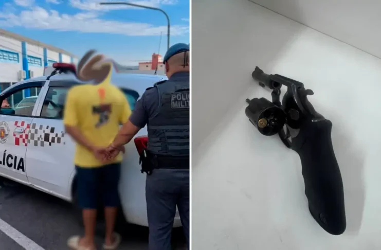 Homem é preso após disparo e ameaça durante briga em residência de Atibaia