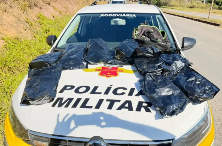 Policiamento Rodoviário prende homem com mais de 5 quilos de maconha na SP-063, em Bragança Paulista