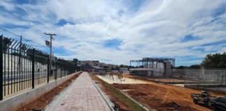Parque da Juventude chega a 53,50% de execução e avança com novas estruturas