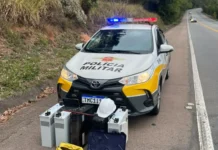 Polícia Rodoviária recupera baterias de torres de telefonia furtadas em Mogi Guaçu