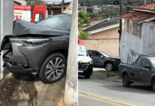 Condutora sofre mal súbito, perde o controle e bate carro contra muro em Bragança Paulista