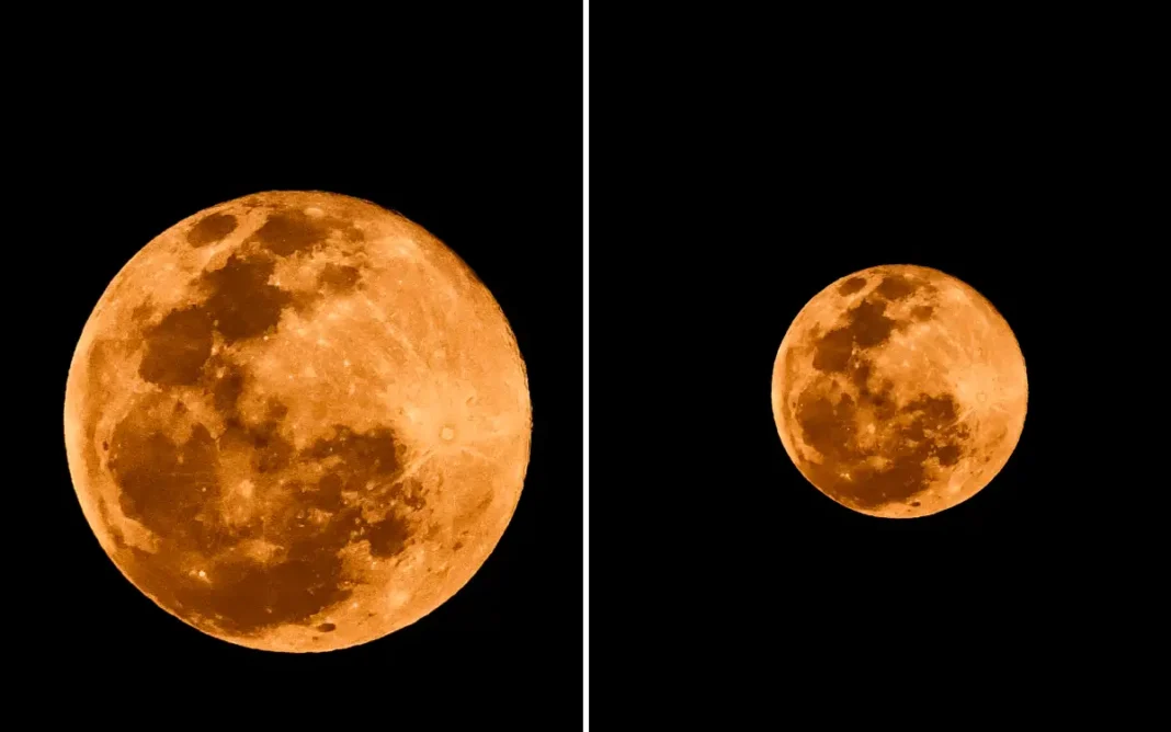 Lua cheia ilumina o céu neste sábado e chama atenção pela beleza durante a noite