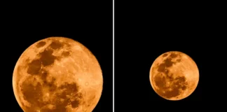 Lua cheia ilumina o céu neste sábado e chama atenção pela beleza durante a noite
