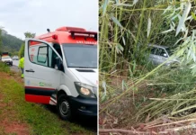 Motorista perde controle de Pajero, sai da pista e cai em ribanceira na Rodovia Capitão Bardoíno