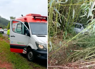 Motorista perde controle de Pajero, sai da pista e cai em ribanceira na Rodovia Capitão Bardoíno