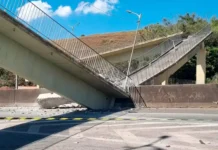 Motiva Minas inicia reconstrução de passarela na Rodovia Fernão Dias, em Vargem