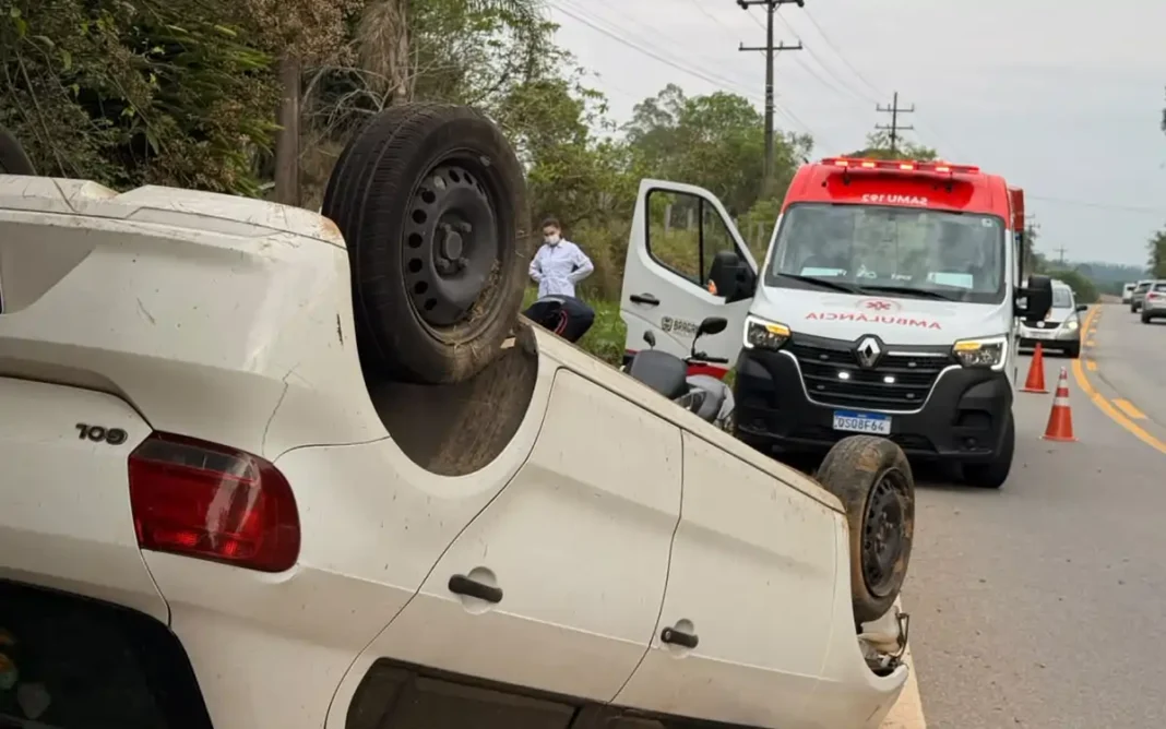 Acidente deixa motorista ferida na Rodovia Benevenuto Moretto
