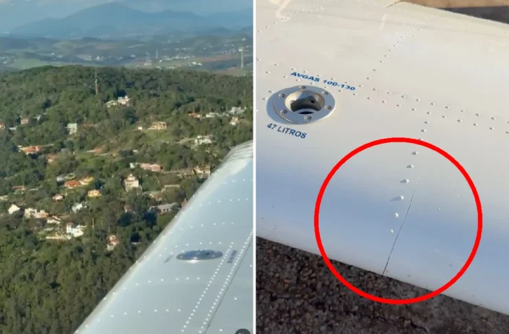 Avião é atingido por linha chilena e piloto pousa em segurança em Bragança Paulista
