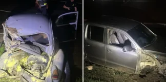 Dois ocupantes de Fusca morrem após colisão com Amarok em Bom Jesus dos Perdões