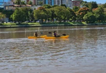Lago do Taboão recebe Remada Rosa, atendimentos de saúde e atrações gratuitas neste sábado