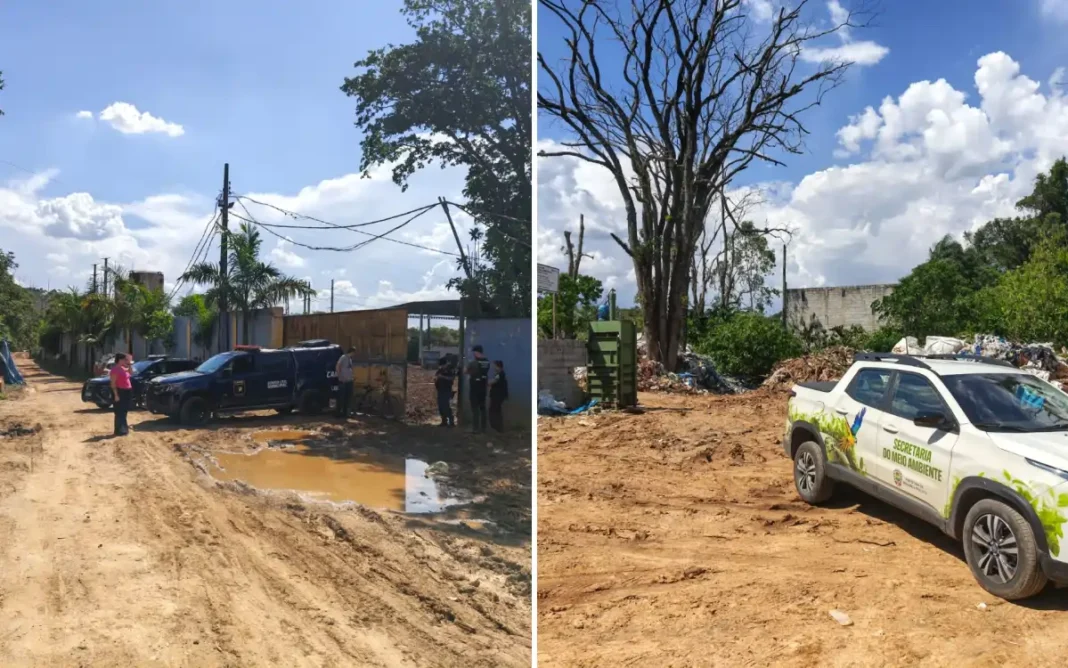 OPERAÇÃO SUCATA FISCALIZA ÁREA NA REGIÃO DE CURITIBANOS, EM BRAGANÇA PAULISTA