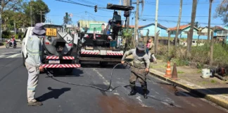Vias Novas realiza serviços de recuperação do asfalto nesta quinta-feira em Bragança Paulista